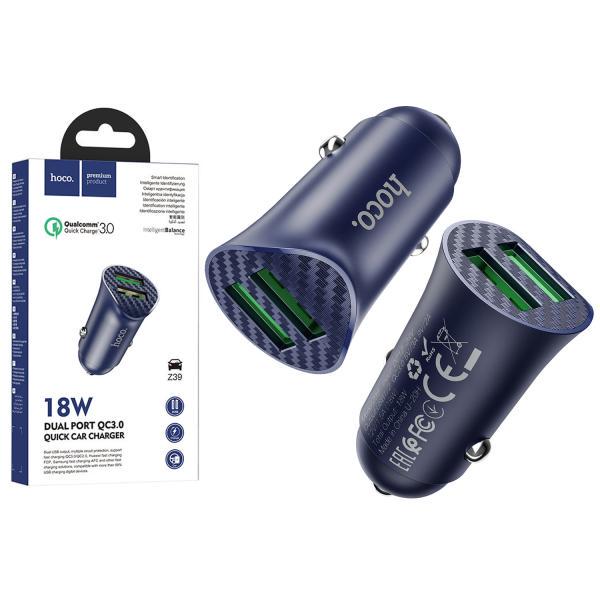 Зарядний пристрій Hoco Z39 QC3.0 2USB/18W (Z39-2) - фото 4