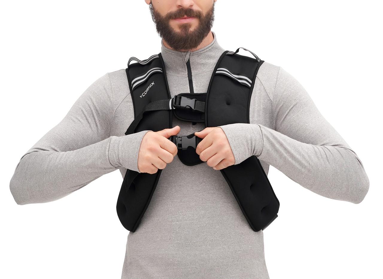 Жилет-обважнювач для тренувань Cornix Weight Vest XR-0343 5 кг Black (2375572293) - фото 2 Жилет-обважнювач для тренувань Cornix Weight Vest XR-0343 5 кг Black (2375572293) - фото 2