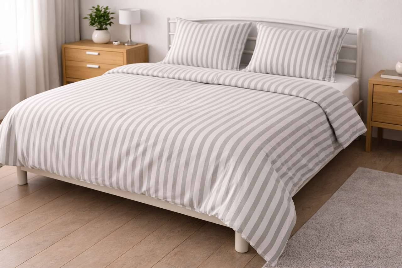 Комплект постельного белья Бязь Полоска Б пододеяльник 200х220 см и две наволочки 70х70 см (G-0501str/px200)