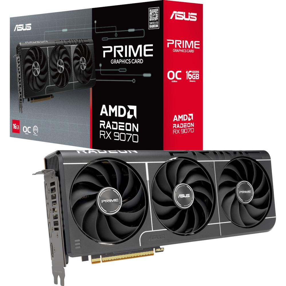 Видеокарта Asus AMD Radeon RX 9070 PRIME OC EVO 16 Гб 20000 MHz Black (PRIME-RX9070-O16G-EVO) - фото 5 Видеокарта Asus AMD Radeon RX 9070 PRIME OC EVO 16 Гб 20000 MHz Black (PRIME-RX9070-O16G-EVO) - фото 5