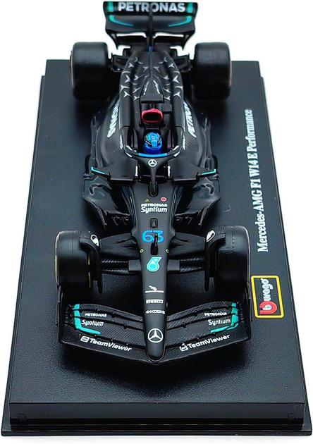 Коллекционная модель Bburago Mercedes W14-63 из металла в прозрачном боксе масштаб 1:43 Черный - фото 4