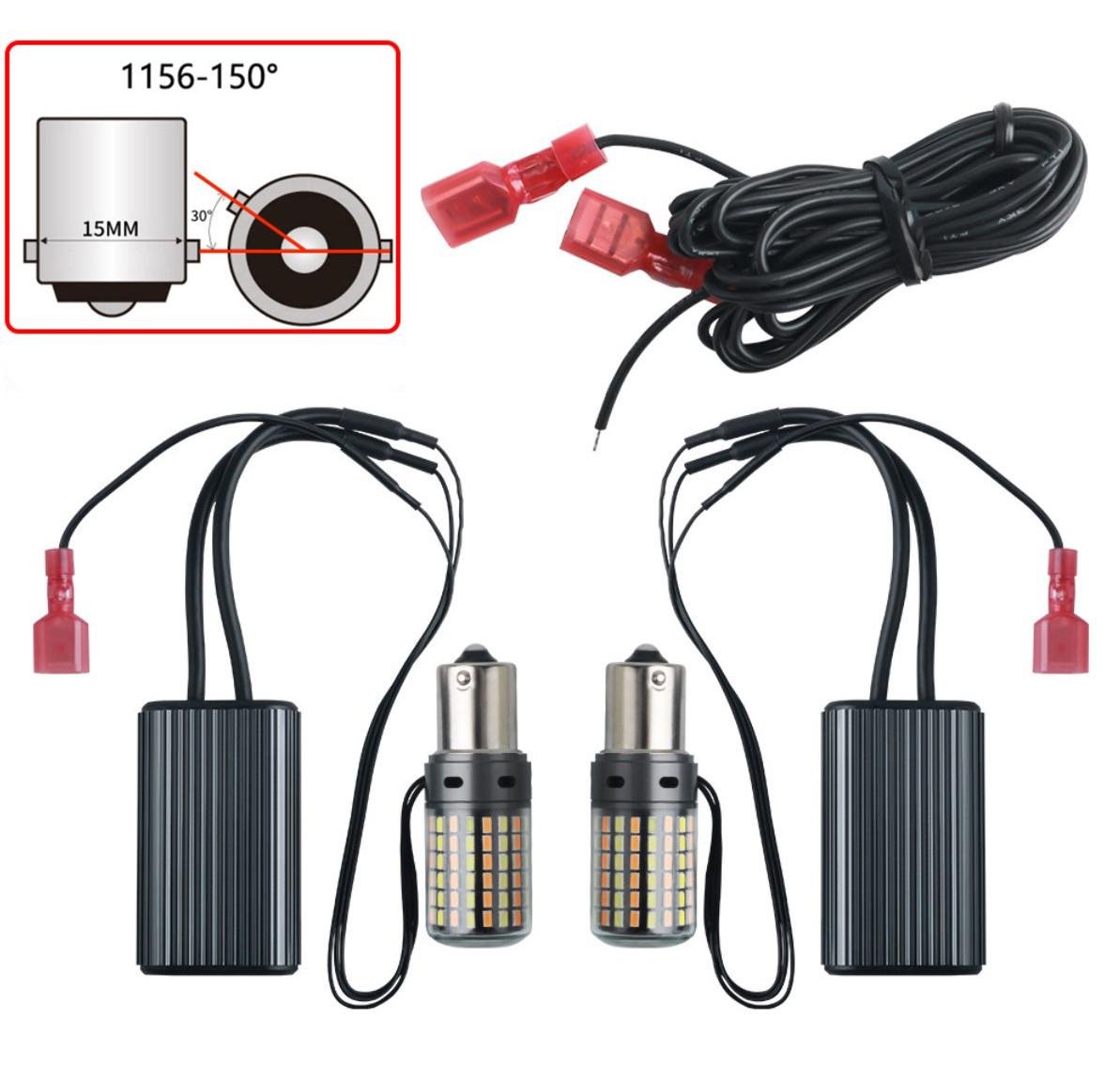 Дневыне ходовые огни 120LED 2в1 с функцией поворота CAN BUS 5760LM цоколь 1156-150° BAU15S PY21W - фото 2 Дневыне ходовые огни 120LED 2в1 с функцией поворота CAN BUS 5760LM цоколь 1156-150° BAU15S PY21W - фото 2