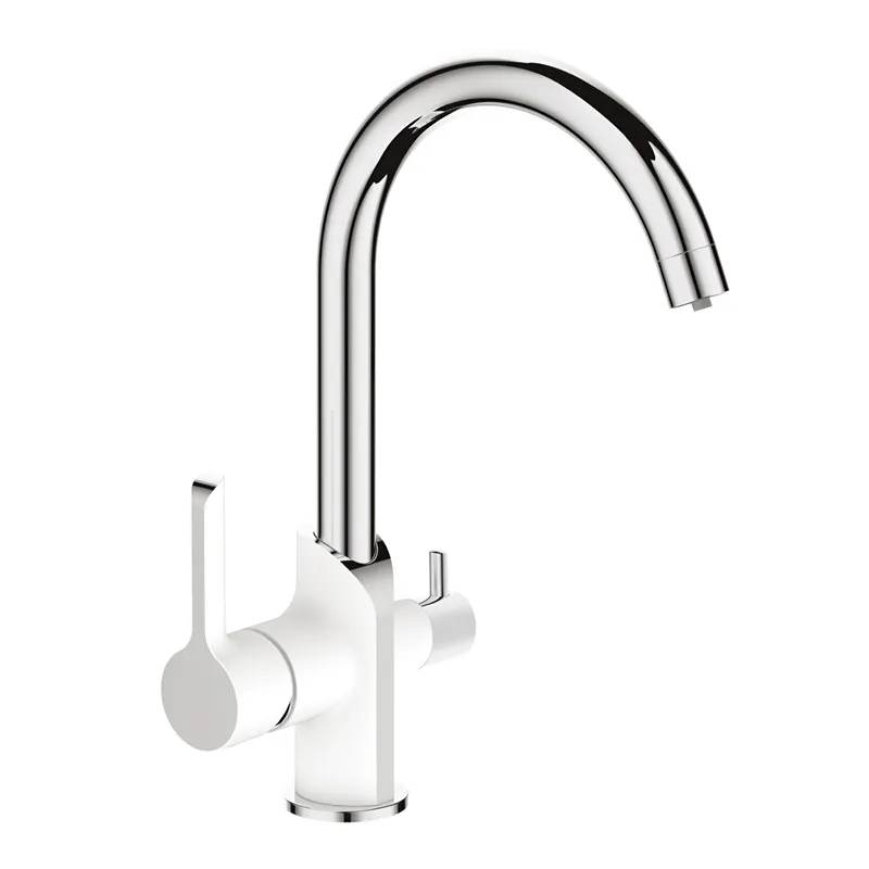 Смеситель для кухни на две воды MIXXUS Premium Edem 021 White (MI5924)