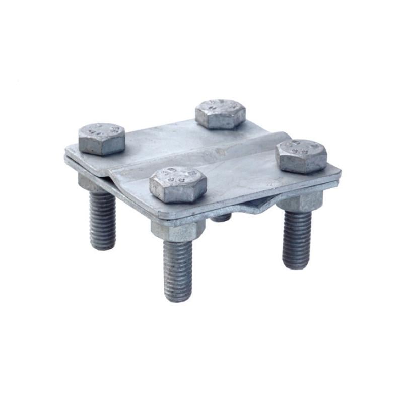 Соединитель крестовой ДКС Jupiter прут-прут ø 10 мм с 4-ма болтами оцинкованная сталь (NG3109ZC)