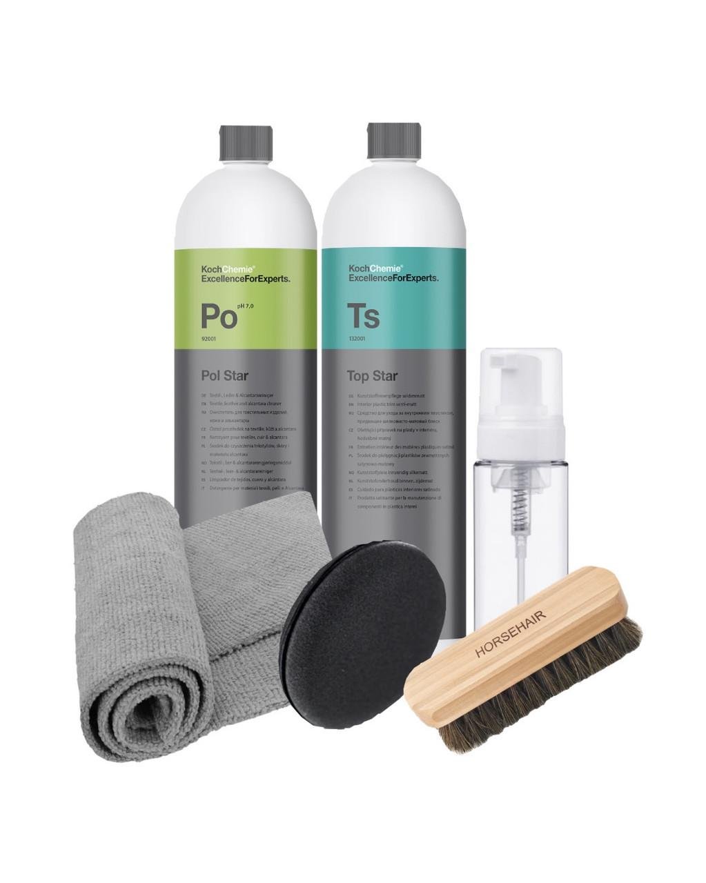 Набор Koch-Chemie Pol StarTop Star средства для химчистки и ухода за салоном авто на разлив 250 мл
