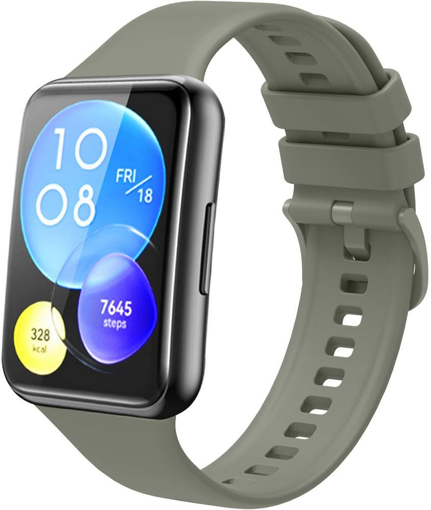 Ремешок Jsota для Huawei Watch Fit 2 силиконовый Olive (28081-19)