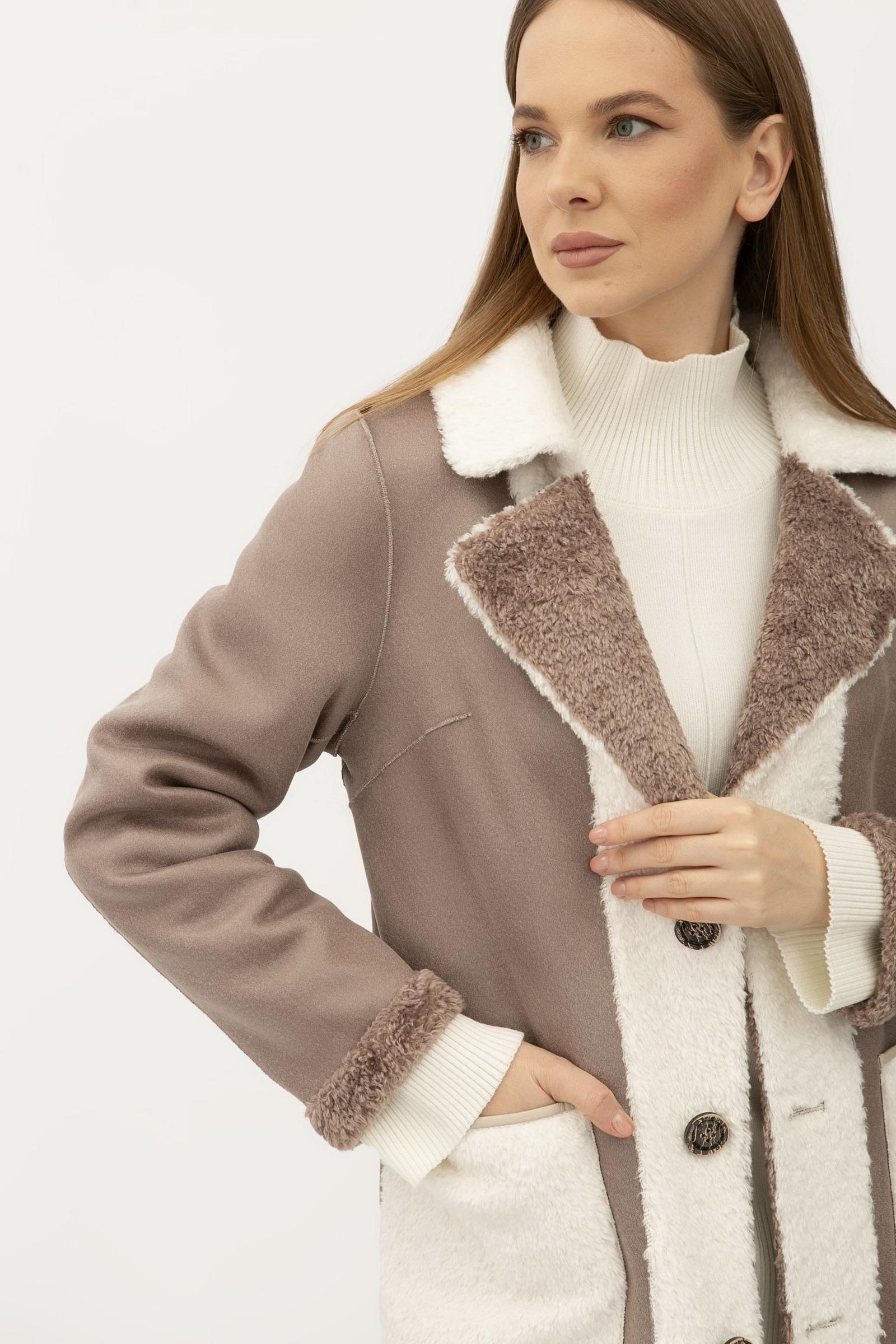 Пальто Lesia 24107303 р. 46 Капучино (148240000) - фото 4