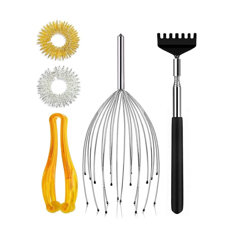 Набор массажных инструментов-чесалок для спины/головы и пальцев (TA0131)