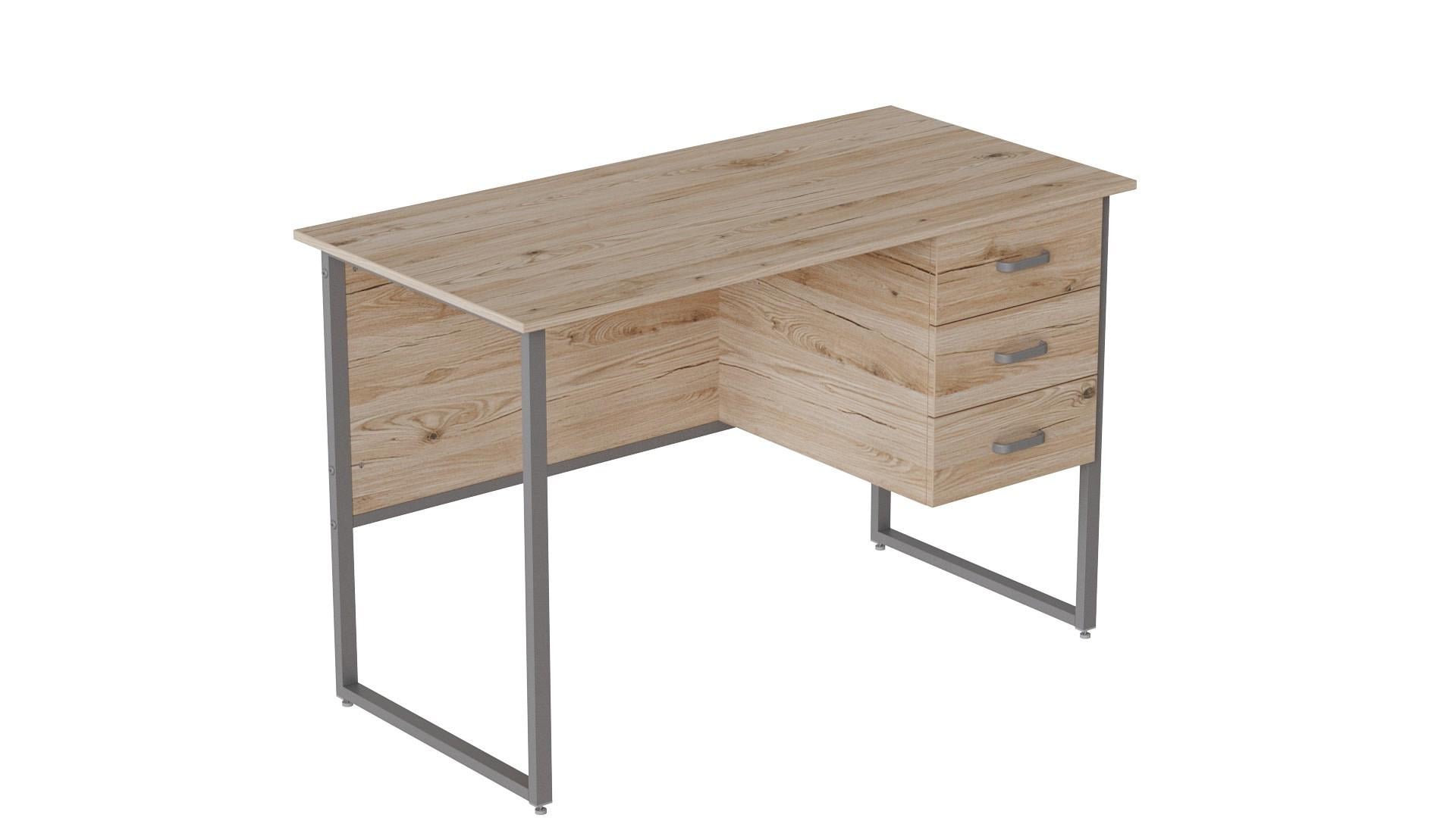 Стол компьютерный Ferrum-decor Гарри ДСП 32 мм 75x140x60 см Серый/Дуб Сан-Марино (FRD-101469)