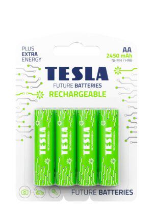 Батарейки аккумуляторные Tesla AA Green Rechargeable HR06 4 шт. (000033983)