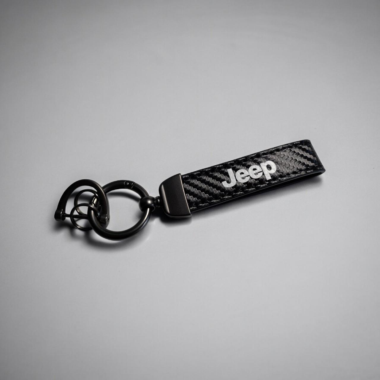 Брелок автомобильный JEEP кожаный с карабином экокожа/металл (2235943992)