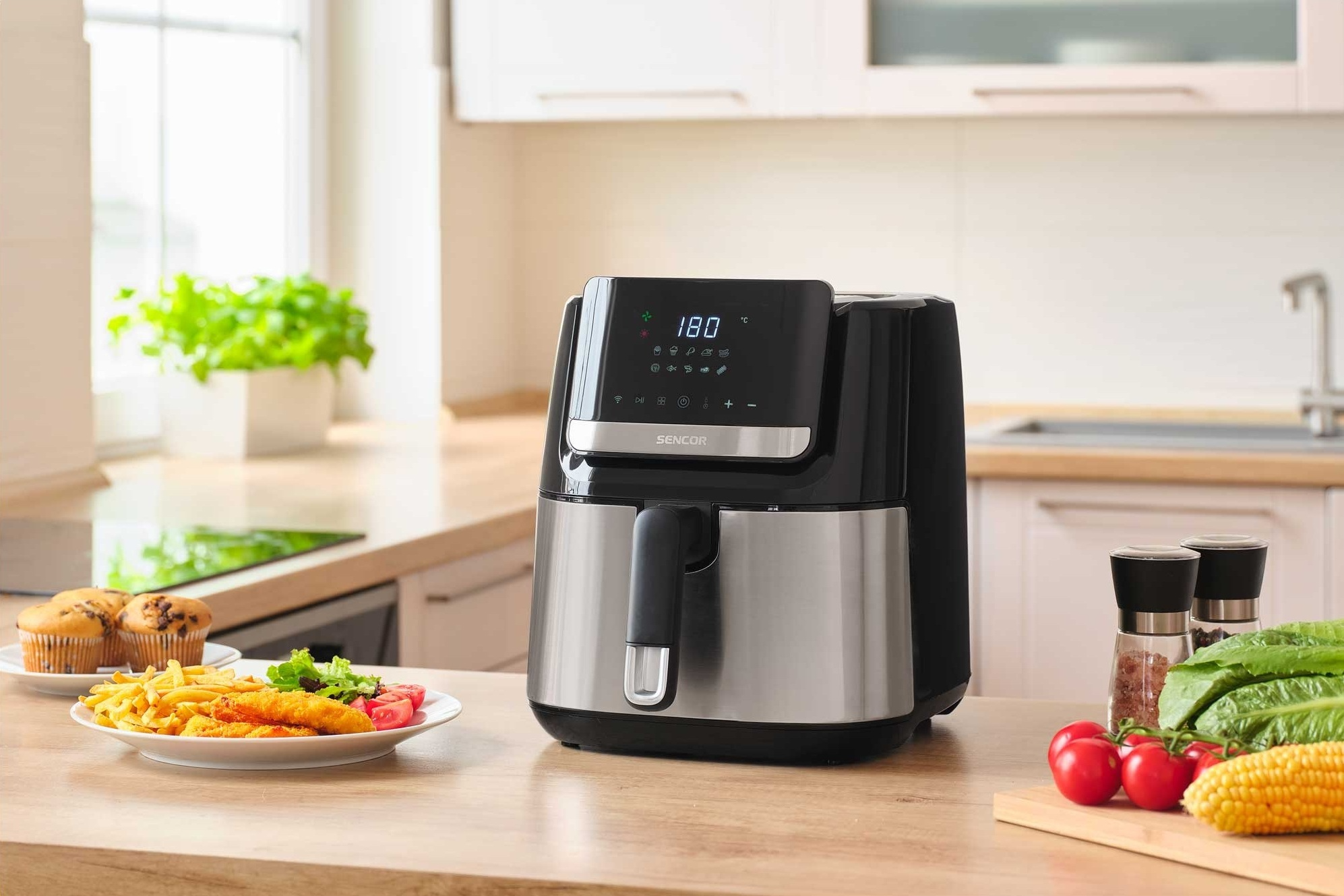 Мультипіч із LED дисплеєм Sencor Vita Fryer 6,5 л 1600 Вт 10 програм Чорний/Сталевий (SFR6600SS) - фото 6