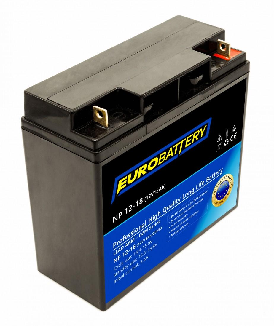Аккумулятор для ИБП EuroBattery AGM NP 12-18 DZM 12V 18Ач (837)