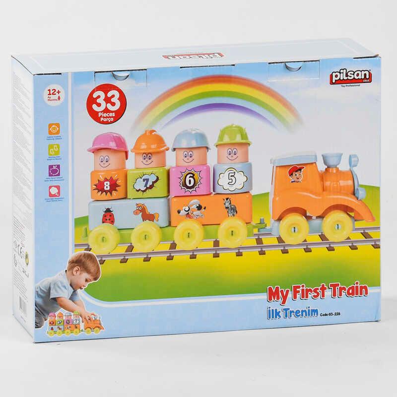 Конструктор Pilsan Мой первый поезд 33 детали (102743)