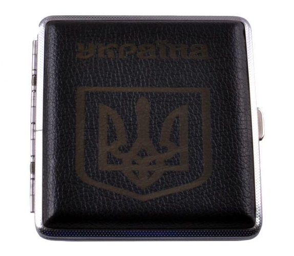 Портсигар "Україна" на 20 сигарет Black (Hl-156-1) - фото 1