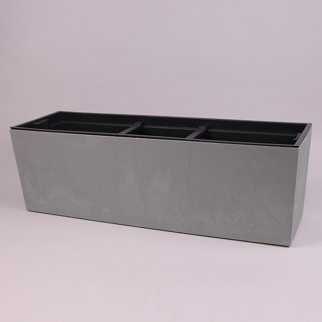 Горшок пластмассовый Flora URBI CASE BETON EFFECT с вкладом 77 см Бетон (92176)