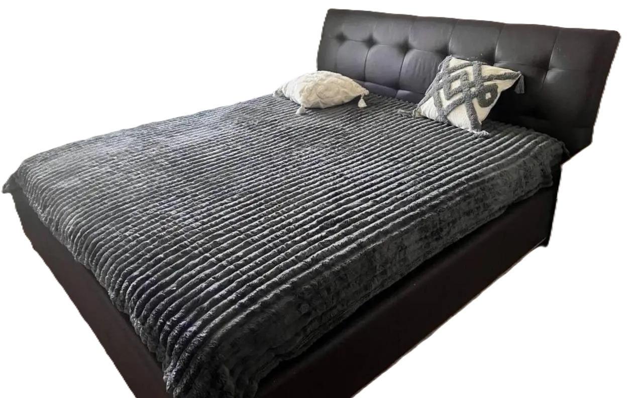 Плед смужка 200х230 см Графіт (Д-Am-sharp-007-04) - фото 1 Плед смужка 200х230 см Графіт (Д-Am-sharp-007-04) - фото 1