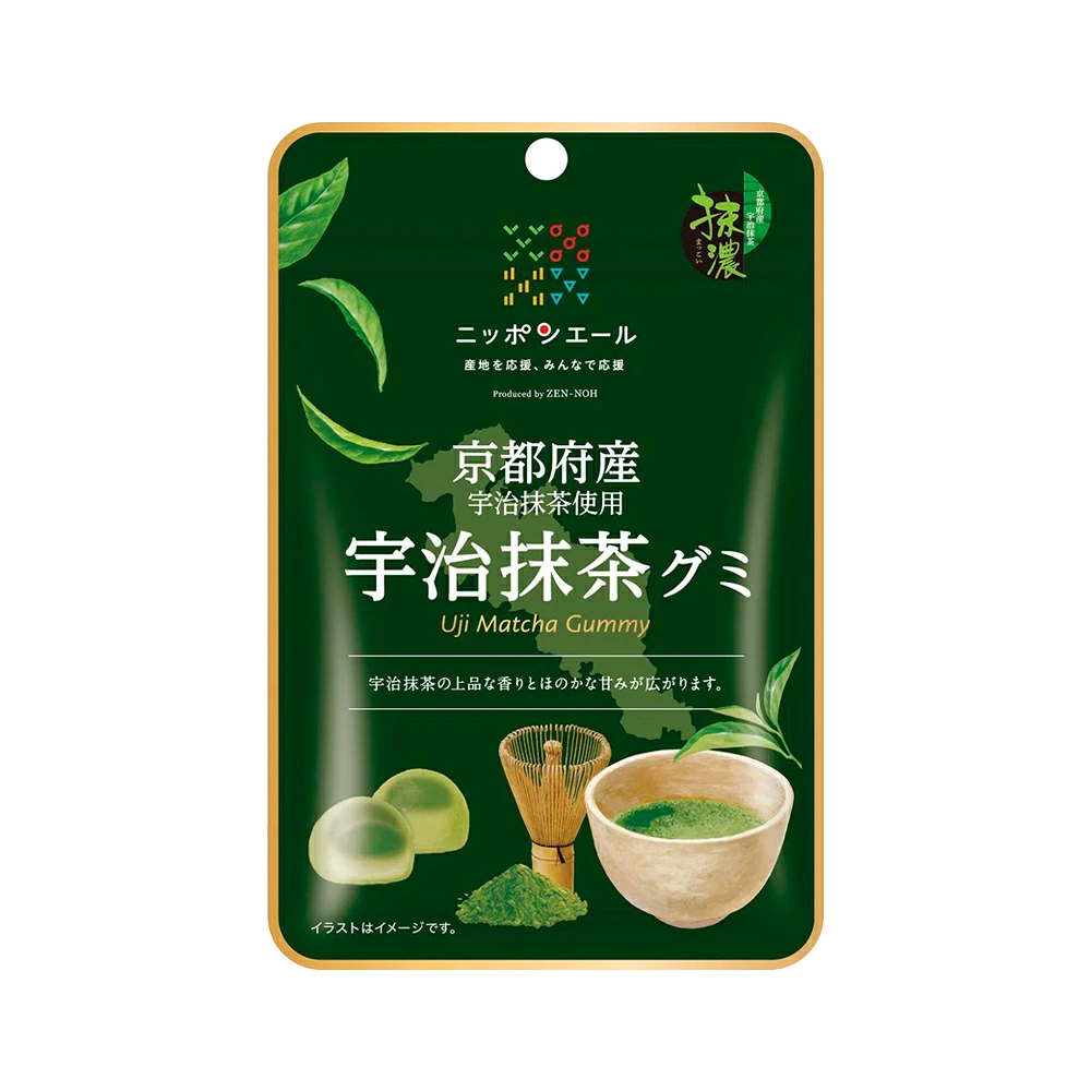 Конфеты желейные ZEN-NOH Gummy Uji Matcha со вкусом матча с Удзи 40 г