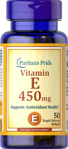 Вітамін Е Puritans Pride Vitamin E 1000 МО 450 мг 50 софтгелів