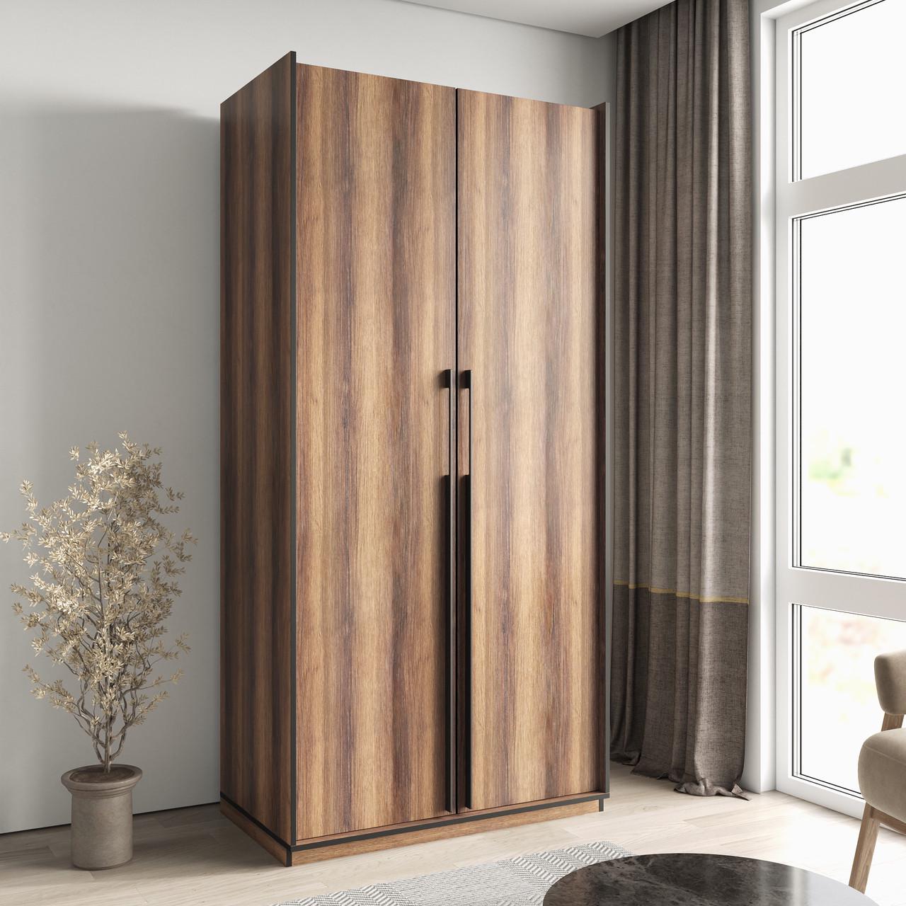 Шкаф на 2 двери Sanro с полками и выдвижными ящиками 1001х2100х570 мм Дуб кверкус (R0013)