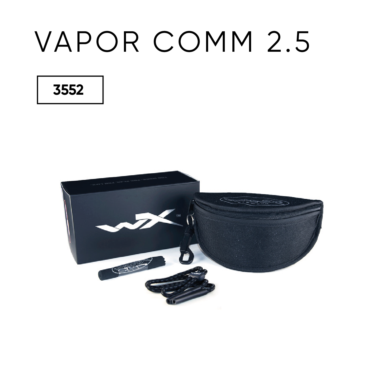 Очки Wiley X VAPOR COMM 2.5 Grey/Clear/Rust Matte Black Frame 3 линзы Черный матовый - фото 4