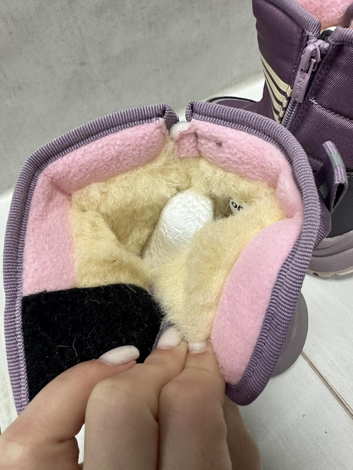 Чоботи зимові для дівчаток TOM.M р.27 17,5 см Фіолетовий - фото 6