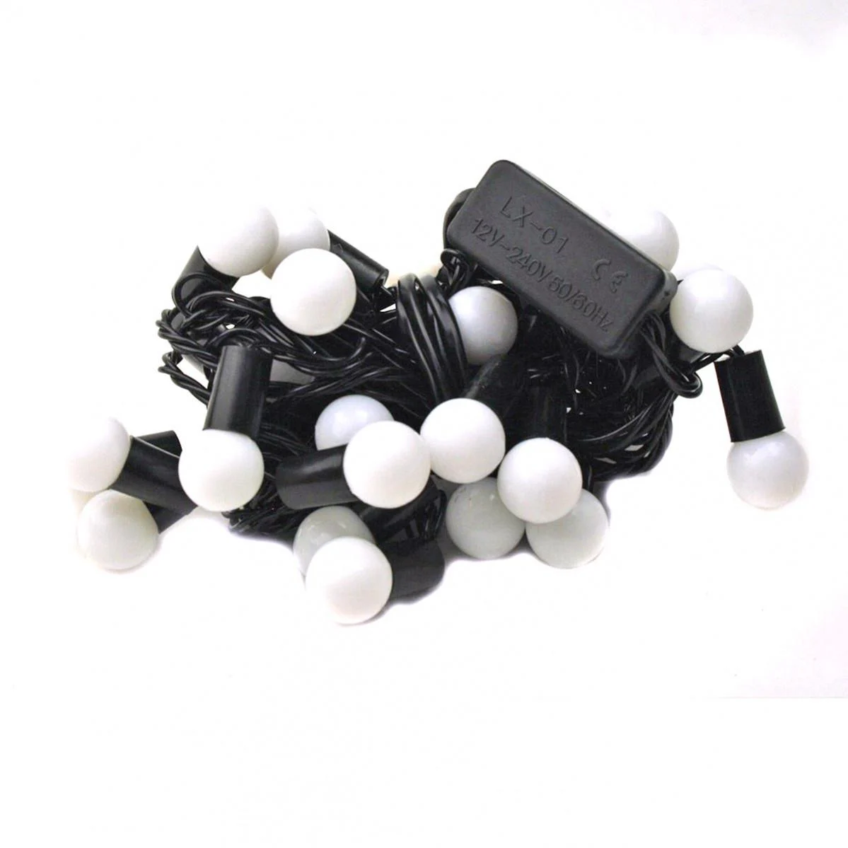 Гирлянда Шарики 100 LED Черный провод 6 м Разноцветный (00000006708)