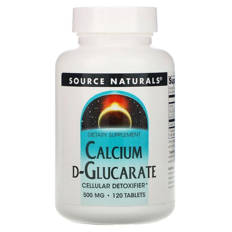 Кальций D-глюкарат Source Naturals Calcium D-Glucarate 500 мг 120 таблеток