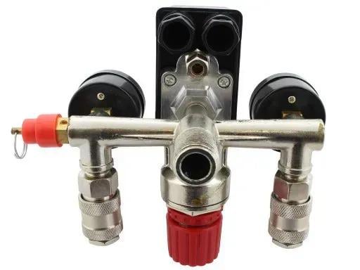 Пресостат в сборе F03303 выходы 2 шт./реле давления/редуктор/манометры 2 шт. и предохранительный клапан (28584685) - фото 3 Пресостат в сборе F03303 выходы 2 шт./реле давления/редуктор/манометры 2 шт. и предохранительный клапан (28584685) - фото 3