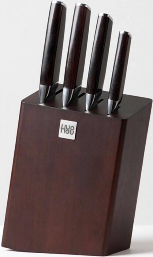 Набор кухонных ножей HuoHou Composite Steel Kitchen Knife Set HU0033 и подставкой 4 шт. Brown