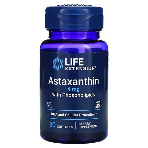 Астаксантин Life Extension Astaxanthin with Phospholipids 4 мг 30 Softgels (LEX-19233)