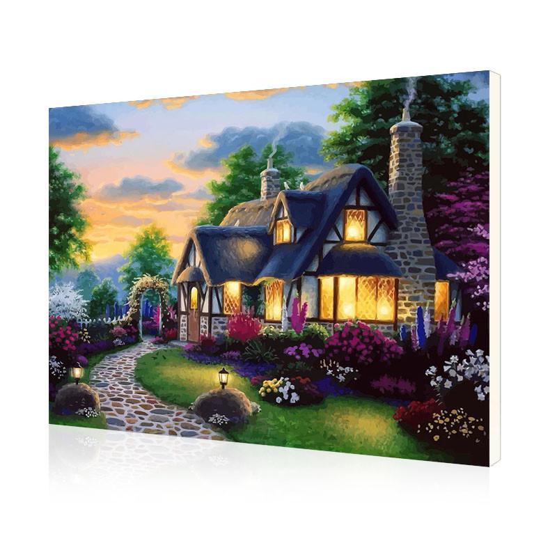 Картина по номерам Lesko DIY E625 "Дом мечты"