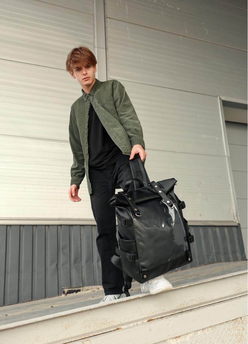 Рюкзак чоловічий Sambag RollTop Hacking Чорний (15373070e) - фото 7 Рюкзак чоловічий Sambag RollTop Hacking Чорний (15373070e) - фото 7