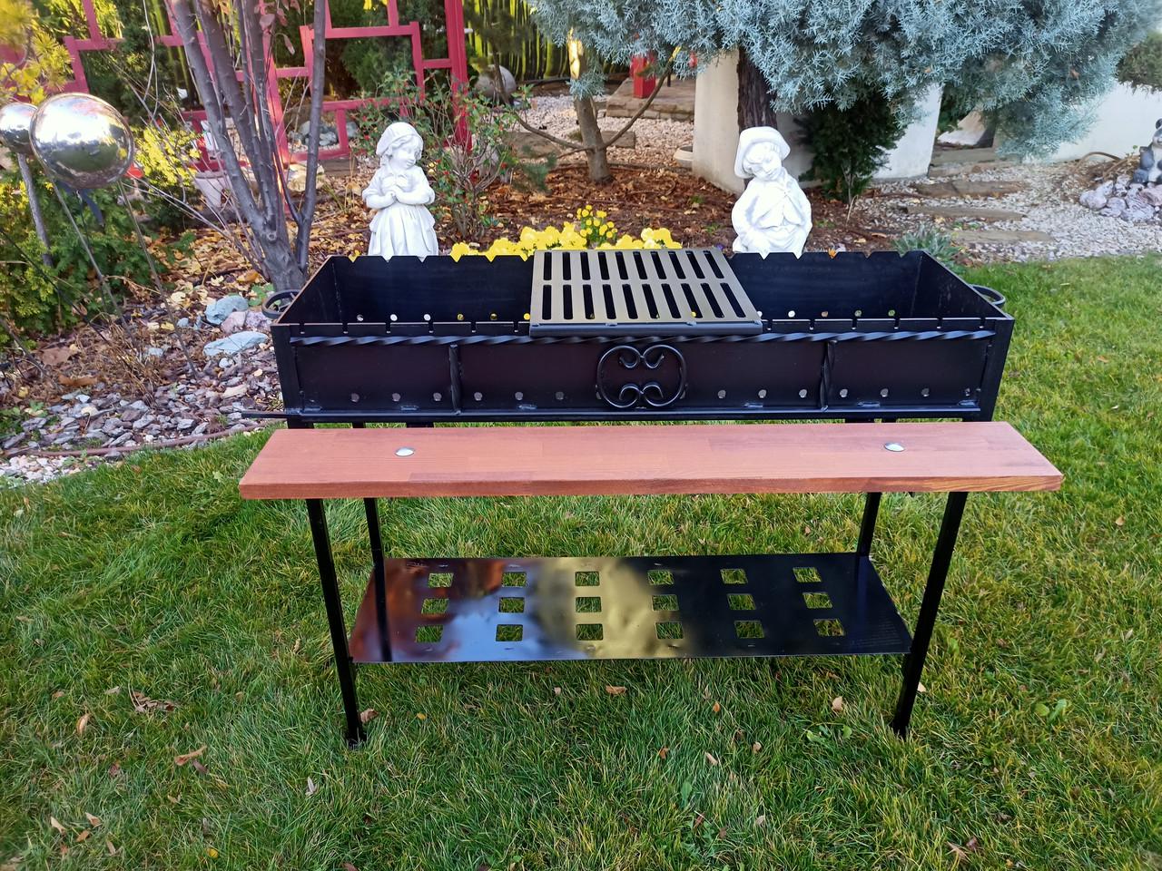 Мангал з решіткою на 20 шампурів зі сталі 4 мм (2341952297) - фото 5 Мангал з решіткою на 20 шампурів зі сталі 4 мм (2341952297) - фото 5