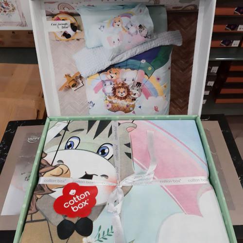 Комплект постельного белья ТМ Cotton Box Cute Animals Mint подростковый 50х70 см (56165) - фото 2