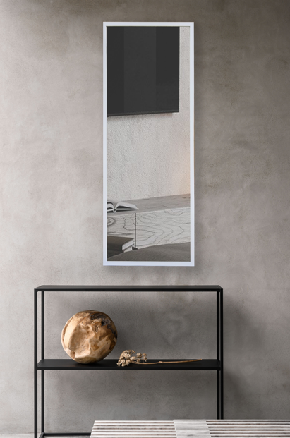 Дзеркало в рамі CRYSTAL GLASS 2290 1500х600 мм Білий (С3899)