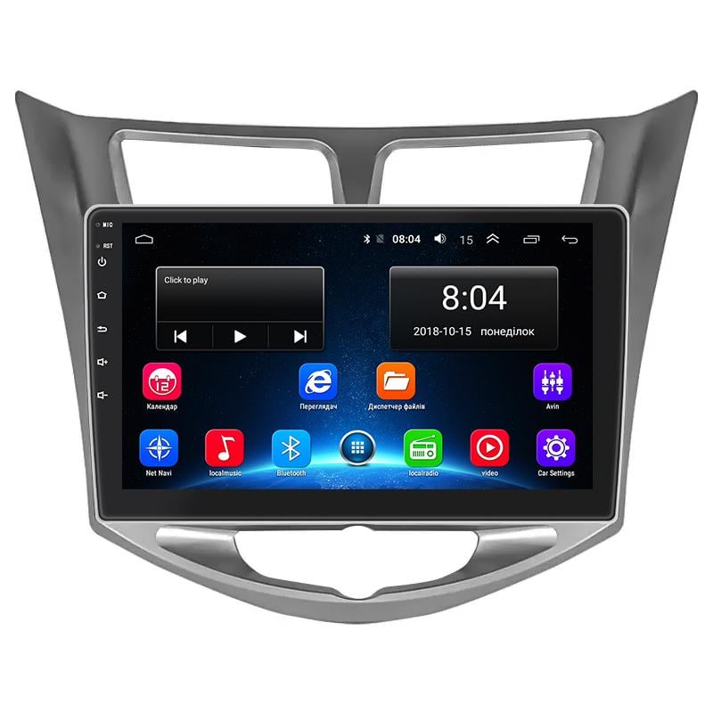 Автомагнитола штатная Lesko Base для Hyundai Solaris I рестайлинг 2014-2017 г. Wi-Fi/GPS 2/32 GB 10" (9321-51237)