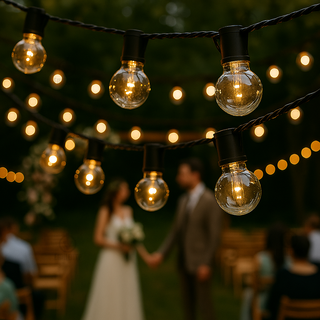 Гирлянда с прозрачными лампочками 220 V/10 м/40 LED последовательное подключение/теплый белый свет/для дома и улицы (700210) - фото 7