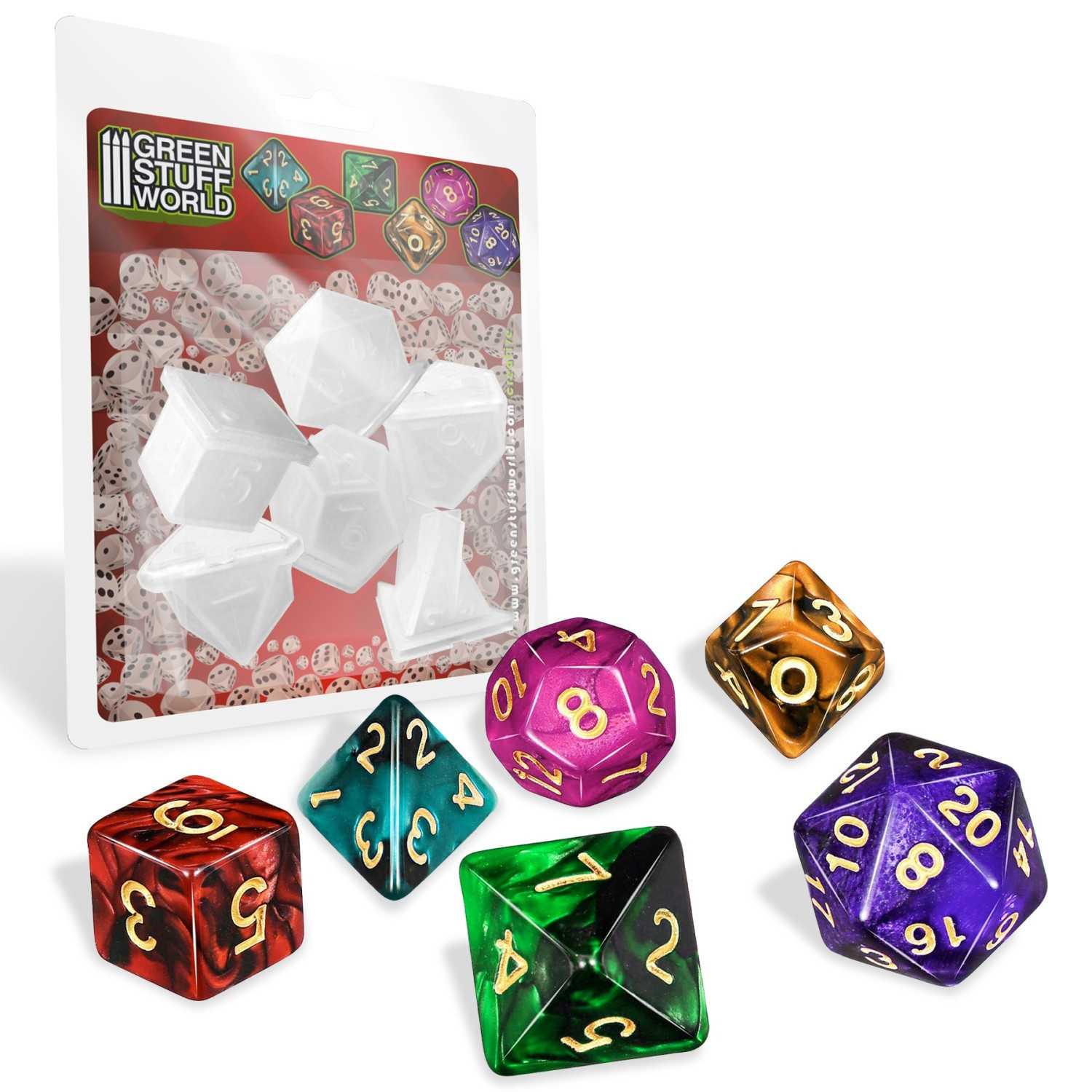 Форма для кубиків GSW Silicone Polyhedral Dice Molds x 6 (2496)