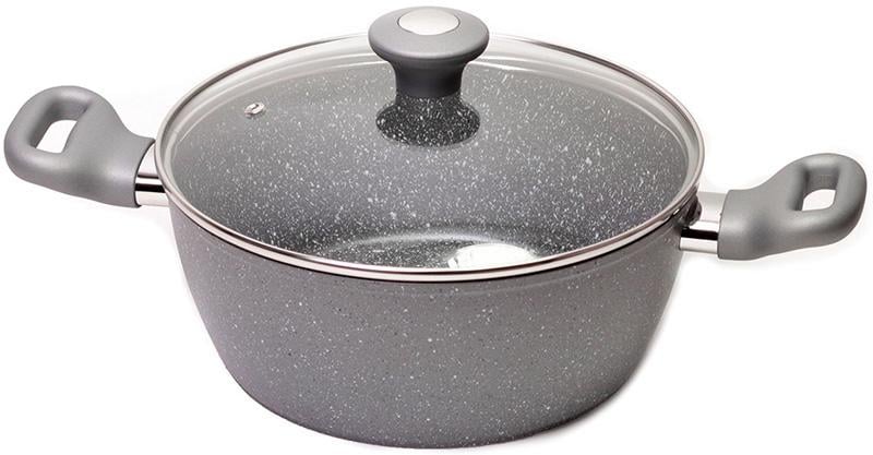 Кастрюля Kamille Grey Gotland 4 л с гранитным антипригарным покрытием (KM-4281GR)