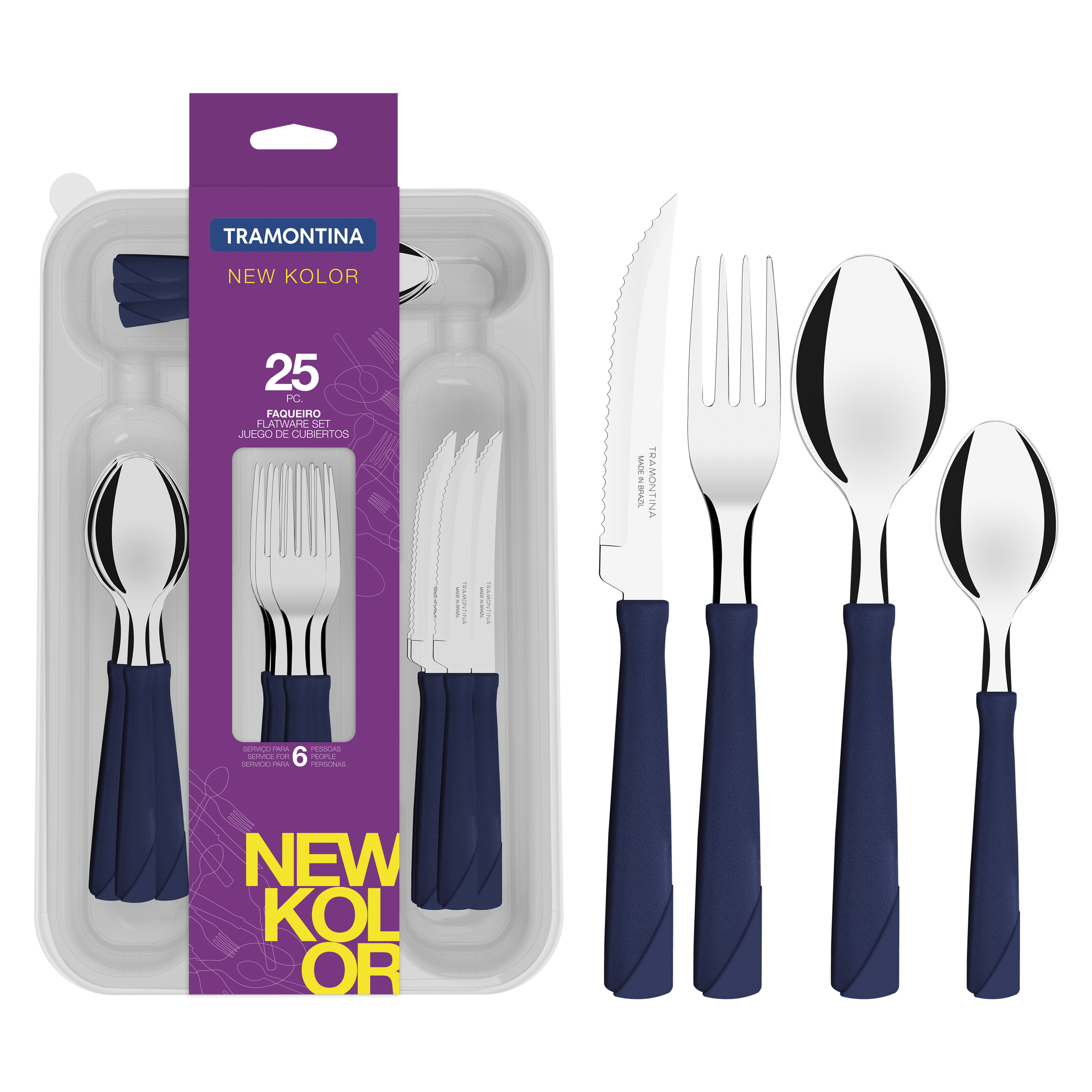 Столовые приборы Tramontina KOLOR 25 шт. (UG-23198/175)