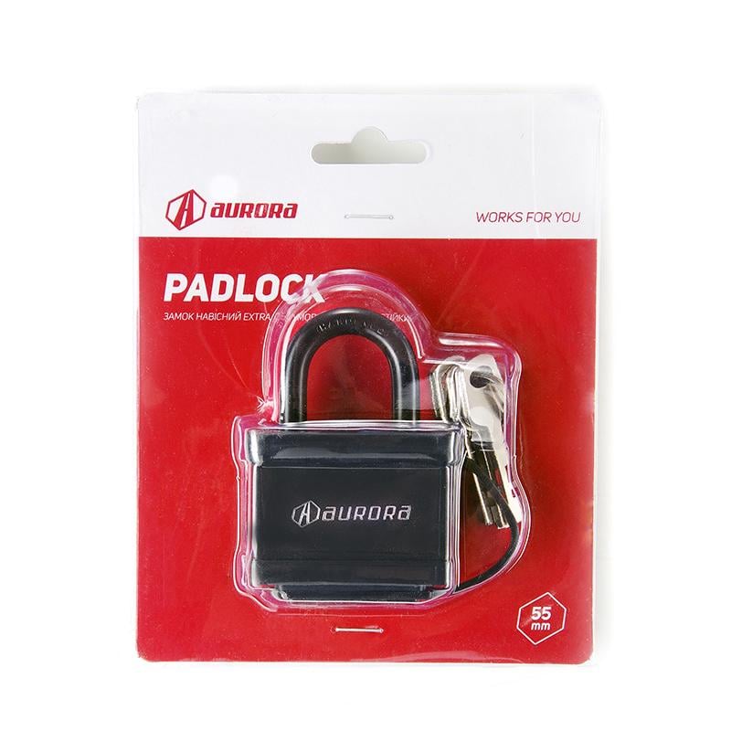 Замок навесной Aurora Extra обрезиненный влагостойкий 45x37x22 мм дисковый финский ключ (840054) - фото 2 Замок навесной Aurora Extra обрезиненный влагостойкий 45x37x22 мм дисковый финский ключ (840054) - фото 2