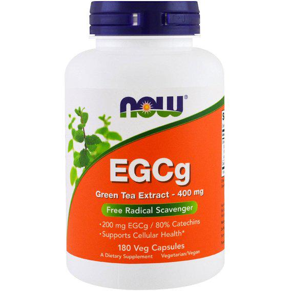 Зелений чай NOW Foods EGCg Green Tea Extract 400 мг 180 Veg Caps