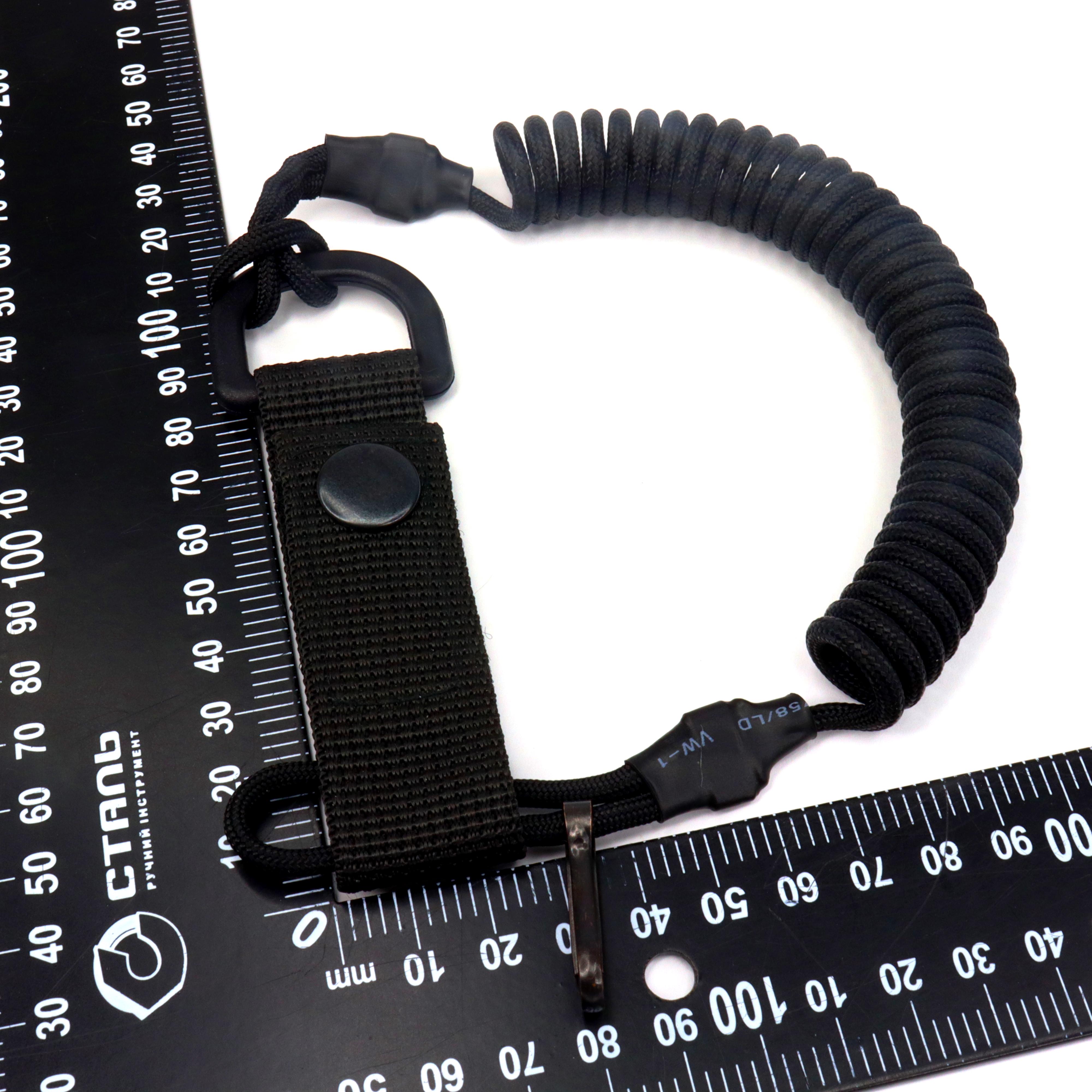 Страховочный тренчик с карабином и креплением на пояс Черный (031211) - фото 5 Страховочный тренчик с карабином и креплением на пояс Черный (031211) - фото 5