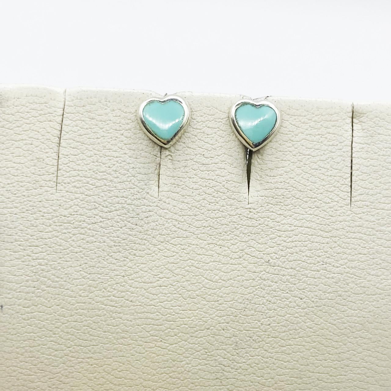 Серебряные серьги-гвоздики с бирюзой 0,54 г (2398385958)