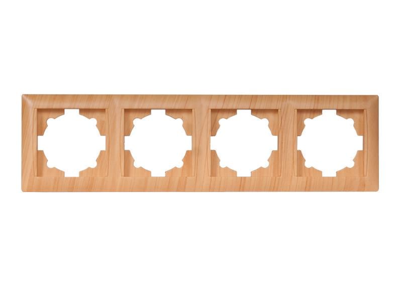 Рамка чотиримісна горизонтальна Luxel Primera 3824 Сосна (00000038701)