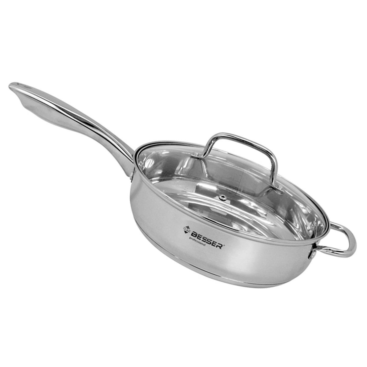 Сковорода-сотейник с крышкой Besser 24х7 см (10312)