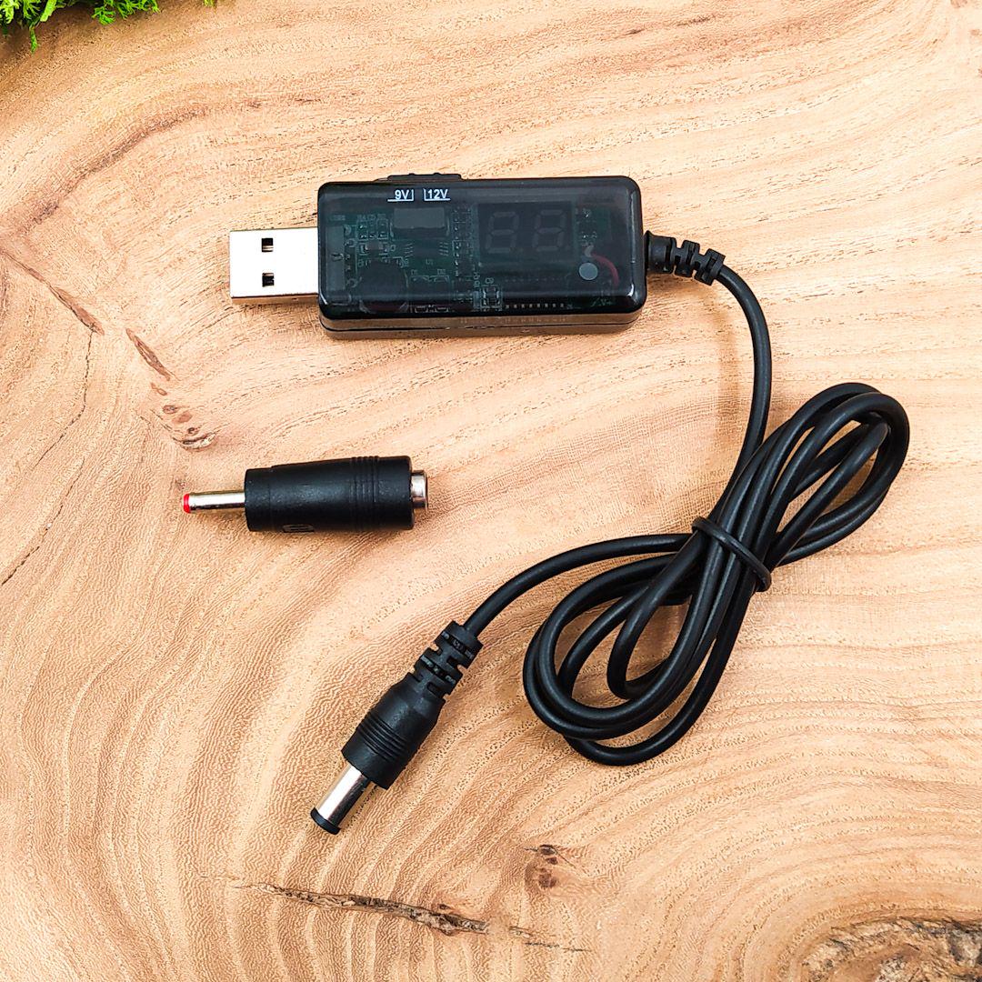 Кабель USB DC 5,5 мм/2,5 мм с платой повышения напряжения с 5 V до 9-12 V (29271)