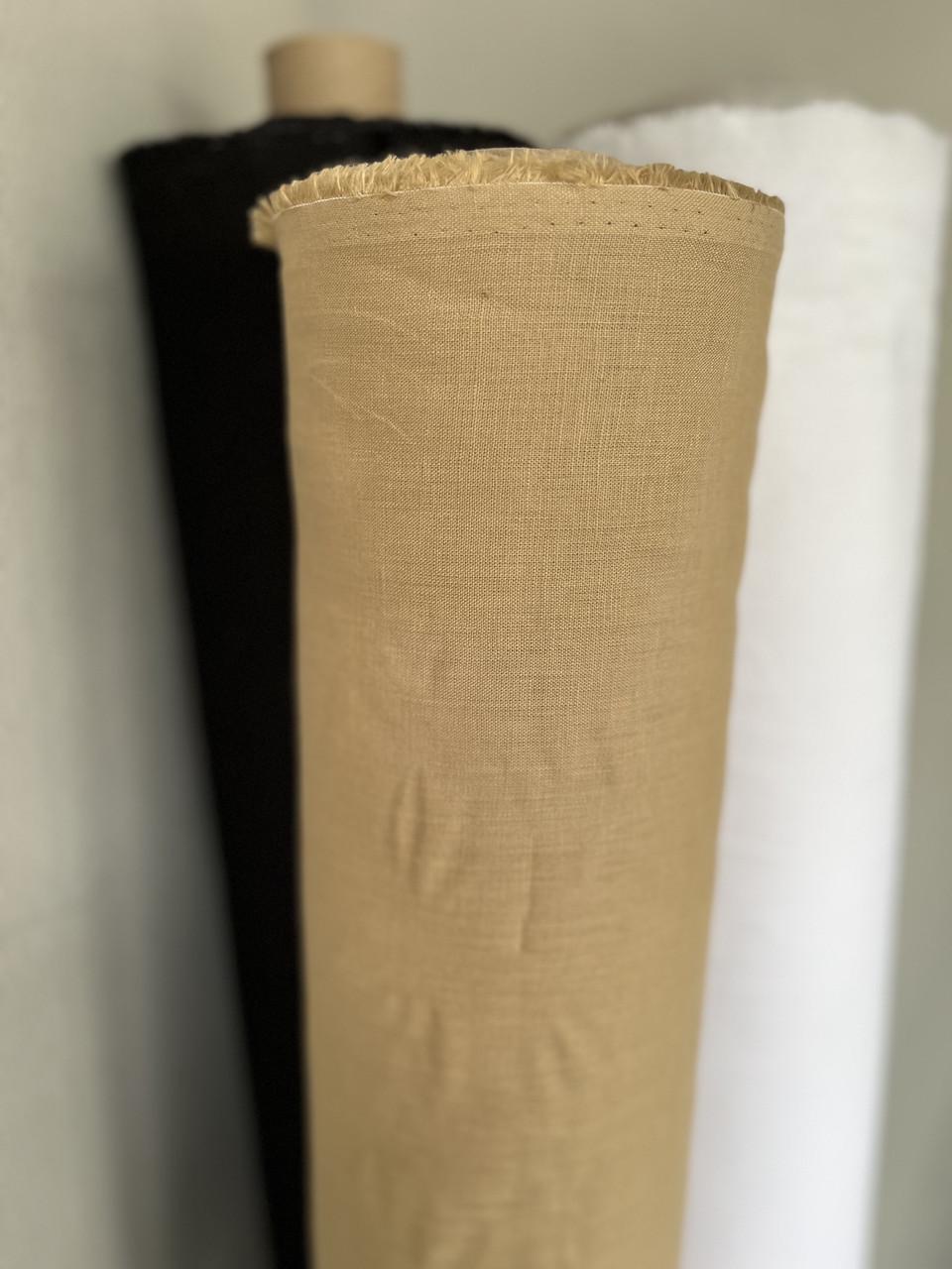 Ткань рубашечно-платьевая LINEN PLUS 100% лен 143 см 883 Нежно-желтый - фото 4 Ткань рубашечно-платьевая LINEN PLUS 100% лен 143 см 883 Нежно-желтый - фото 4