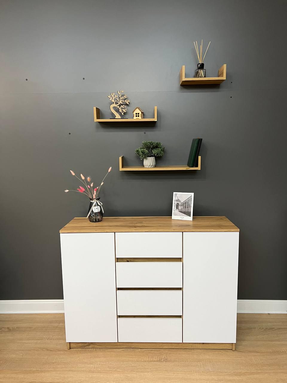 Комод Avrora 1154х370х850 мм Дуб Аппалачи/Белый - фото 9 Комод Avrora 1154х370х850 мм Дуб Аппалачи/Белый - фото 9